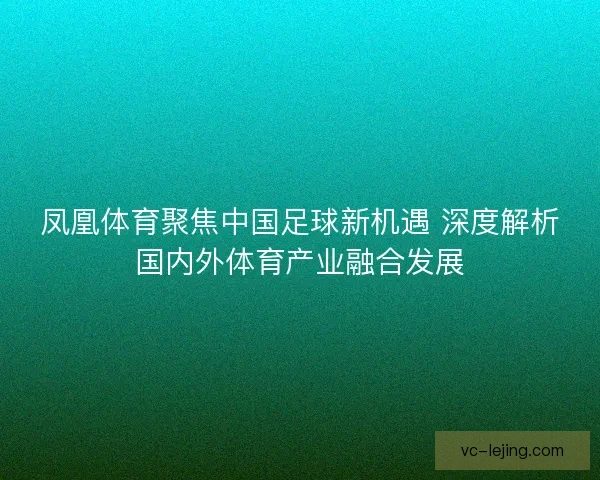 凤凰体育聚焦中国足球新机遇 深度解析国内外体育产业融合发展
